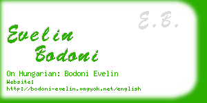 evelin bodoni business card